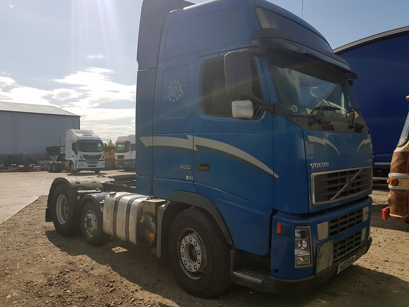 This Volvo was converted from a 4x2 to a 6x2 by fitting a 5 tonne mid lift axle