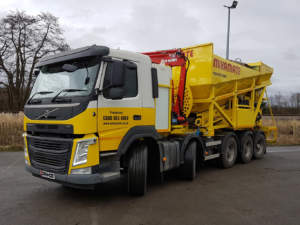 Midlift on a Volvo volumetric concrete mixer taking it from a 6×4 to an 8×4 tridem