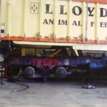 This ERF bulk tipper 8x4 had a cracked chassis behind the double drive axle bracket. We stripped it down and replaced the chassis and strengthened the double drive bracket which supported the chassis better.