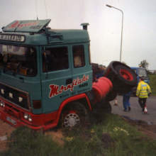 This vehicle, an ERF B series, was involved in an accident at junction 16 on the M6, the trailer turned on its side twisting the chassis on the truck. We were called out to recover the vehicle and put the trailer back on to its wheels. Once we recovered this vehicle back to the workshop we stripped it and fitted new chassis rails, we then rebuilt and tested it ready to return to the owner.