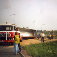 This vehicle, an ERF B series, was involved in an accident at junction 16 on the M6, the trailer turned on its side twisting the chassis on the truck. We were called out to recover the vehicle and put the trailer back on to its wheels. Once we recovered this vehicle back to the workshop we stripped it and fitted new chassis rails, we then rebuilt and tested it ready to return to the owner.