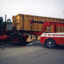 This vehicle, an ERF B series, was involved in an accident at junction 16 on the M6, the trailer turned on its side twisting the chassis on the truck. We were called out to recover the vehicle and put the trailer back on to its wheels. Once we recovered this vehicle back to the workshop we stripped it and fitted new chassis rails, we then rebuilt and tested it ready to return to the owner.