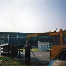 We travelled to Oxford to collect this Foden Fleet Master and trailer which had gone off the road and ended up in a ditch. This Foden was damaged and the trailer was twisted. We loaded the damaged trailer onto another trailer and towed the Foden back on our ERF recovery truck back to Sandbach for repairs in our workshop.