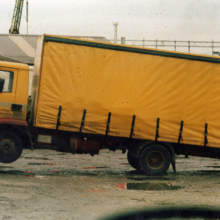 H J Leas Leyland road runner broke down with clutch problems and was towed back with our Foden recovery truck.