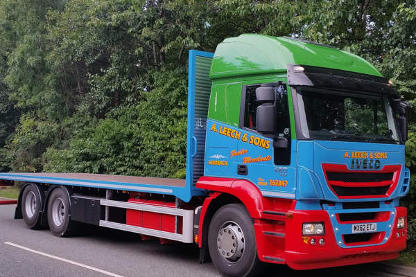 Iveco Stralis 420 6x2 with Granning tag Axle for A Leach and Sons
