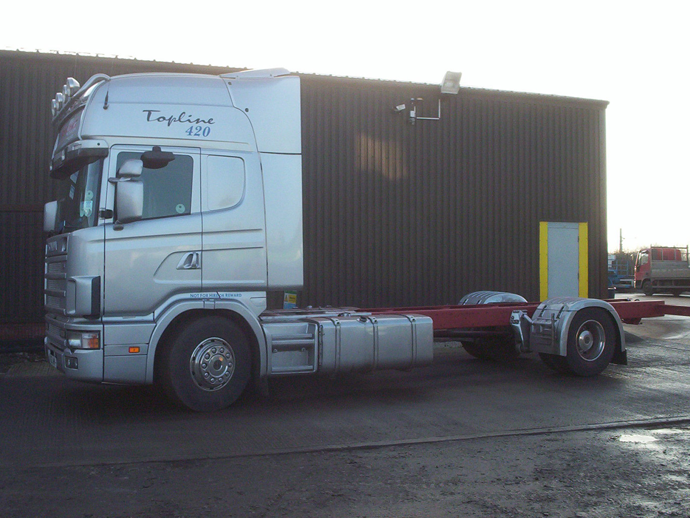 The chassis on the Scania Top line is now extended and just waiting to be painted