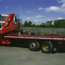 We converted this 4x2 MAN tractor unit into a 6x2 rigid with slide bed body for a local recovery firm.